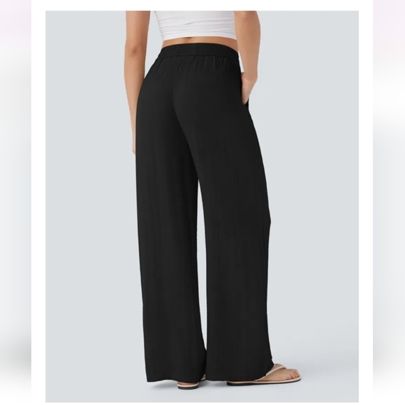 Halara Drawstring Linen-feel Pants - Picture 3 of 5